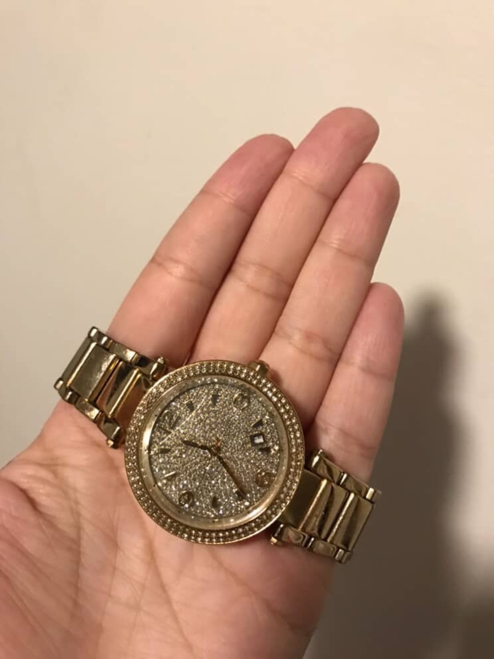Michael Kors Gold-Tone Pavé Crystal Dial & Bezel Watch with Date Window - Picture 2 of 8